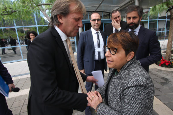 Il presidente Albano e l'assessore Bernadette Grasso