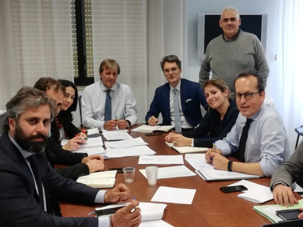 al centro il presidente Albano a destra il direttore amministrativo Galati