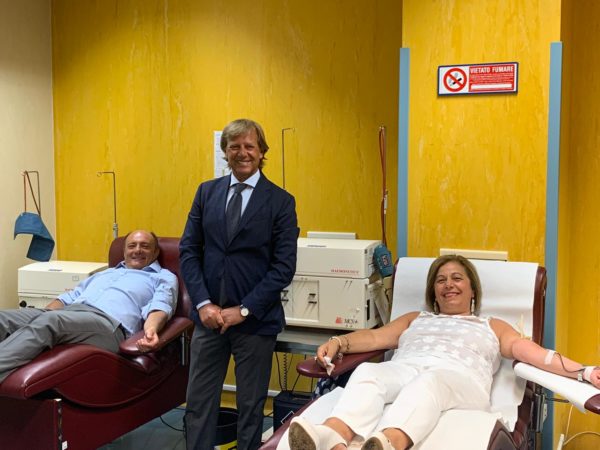 al centro il presidente Albano con Mario La Rocca e Letizia Di Liberti